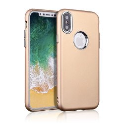 iPhone X (Ten) Metallic Style Slim Hybrid Case (Gold)